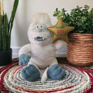 Happy New Year 2000 Abominable Snowman Plush Rudolph The Red Nosed Reindeer